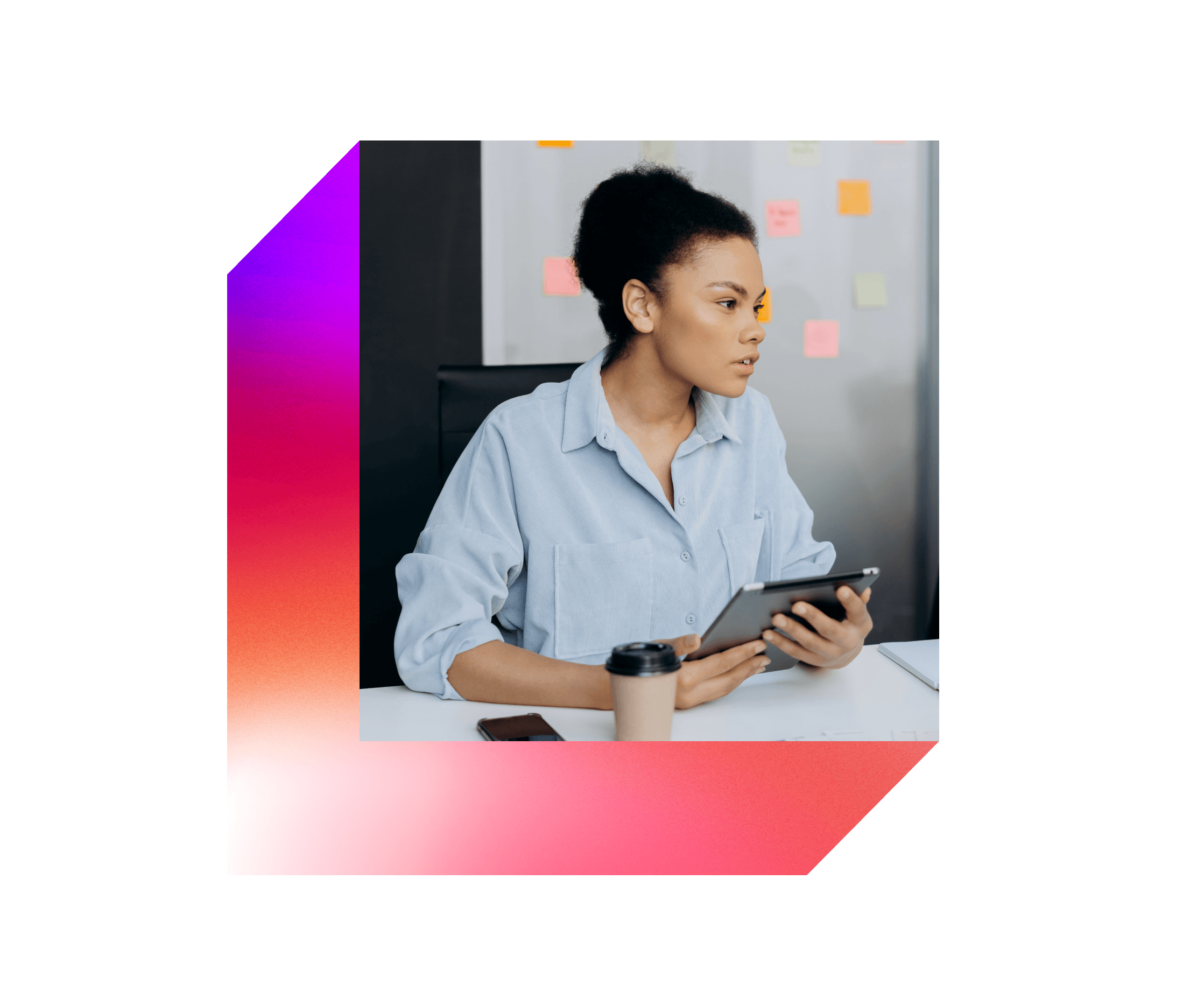 Image of a woman working
